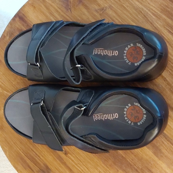 Orthoheel Orthopedic Propet Black Leather Sandals with Adj.Straps Womens Sz.11W - Picture 6 of 9